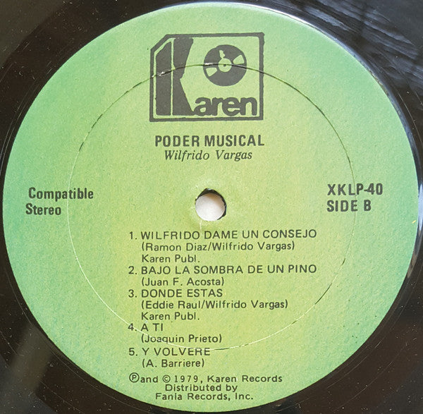 Wilfrido Vargas Y Sus Beduinos : Poder Musical (LP, Album)