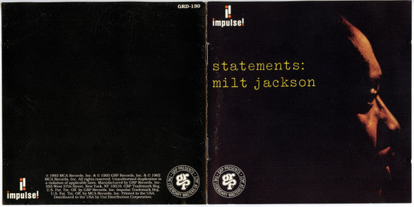 Milt Jackson : Statements (CD, Album, RE)