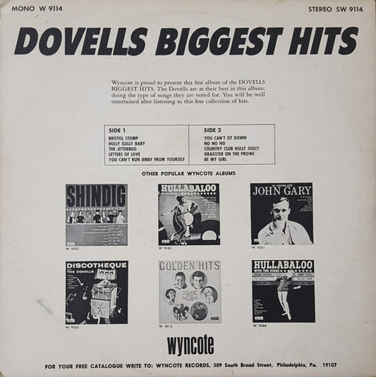 The Dovells - The Dovells Biggest Hits vinyl record, LP (Very Good Plus (VG+)) | Lulo Records