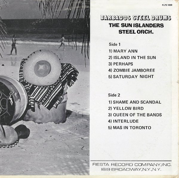 The Sun Islanders Steel Orchestra : Barbados Steel Drums (LP)