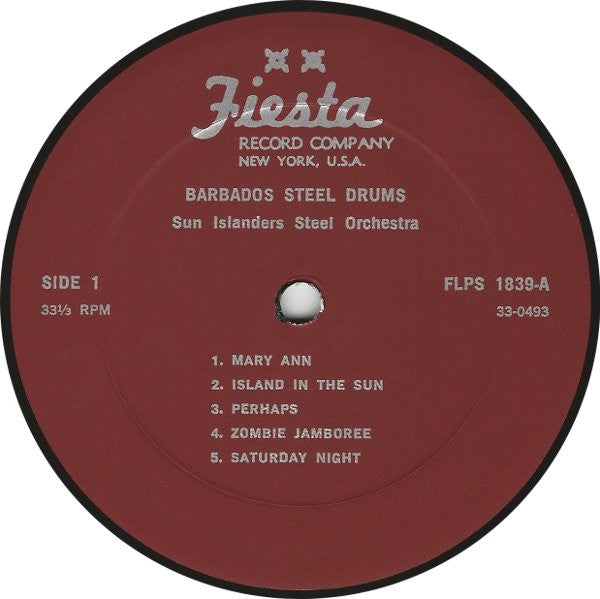 The Sun Islanders Steel Orchestra : Barbados Steel Drums (LP)