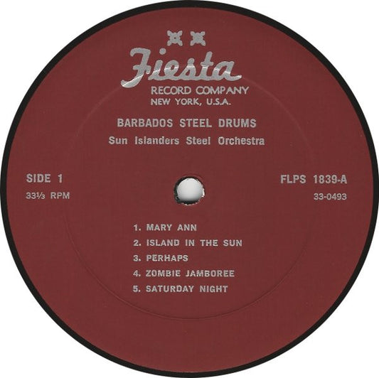 The Sun Islanders Steel Orchestra - Barbados Steel Drums vinyl record, LP (Near Mint (NM or M-)) | Lulo Records