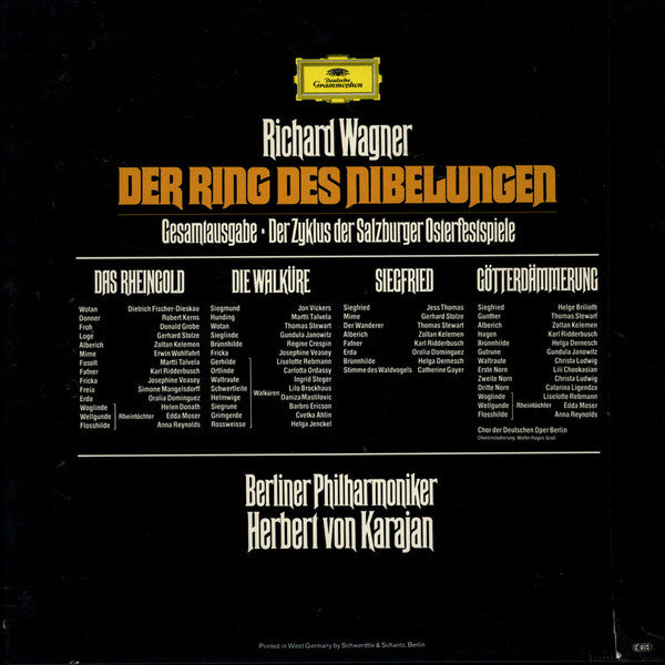 Richard Wagner - Herbert von Karajan, Berliner Philharmoniker : Der Ring Des Nibelungen - Gesamtausgabe - Der Zyklus Der Salzburger Osterfestspiele (19xLP + Box)