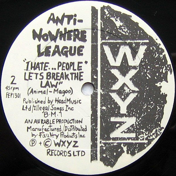 Anti-Nowhere League : I Hate...People (12", EP, Comp)