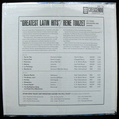 René Touzet : Greatest Latin Hits (LP, RP)