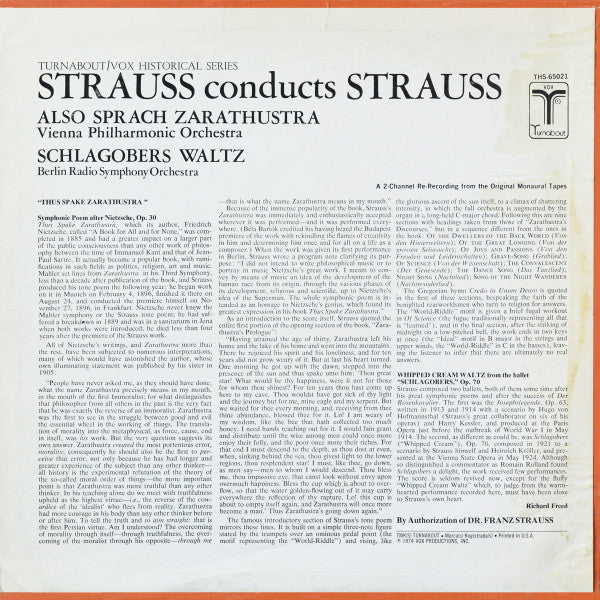 Richard Strauss : Strauss Conducts Strauss (LP, Album)