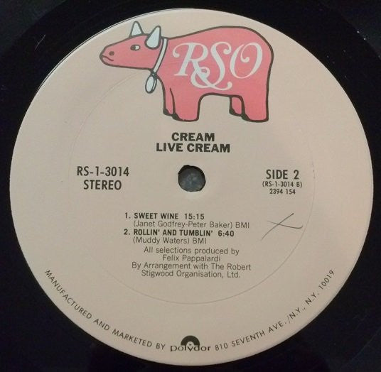 Cream (2) : Live Cream (LP, Album, RE, Ter)
