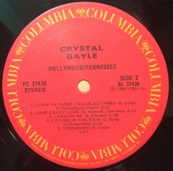 Crystal Gayle : Hollywood, Tennessee (LP, Album)