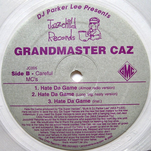 Grandmaster Caz : MC Delight (Casanova's Revenge) (12", Cle)
