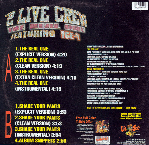 The 2 Live Crew Featuring Ice-T : The Real One (12")