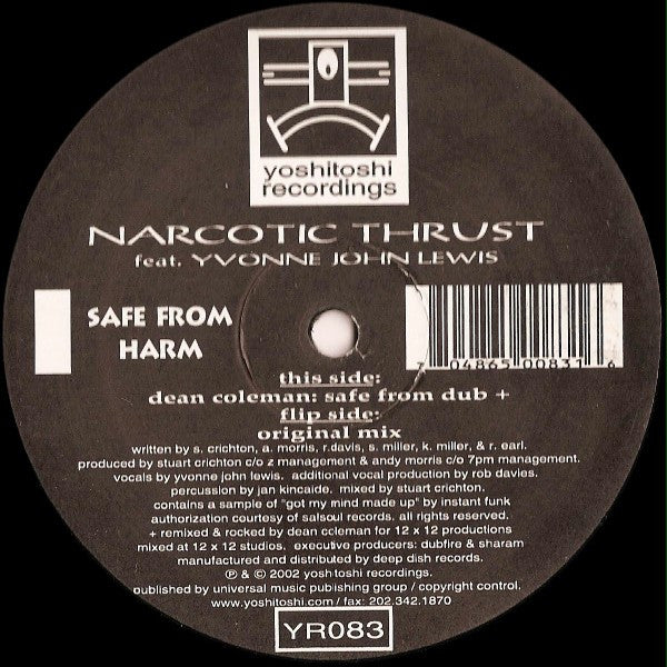 Narcotic Thrust Feat. Yvonne John Lewis* : Safe From Harm (2x12")