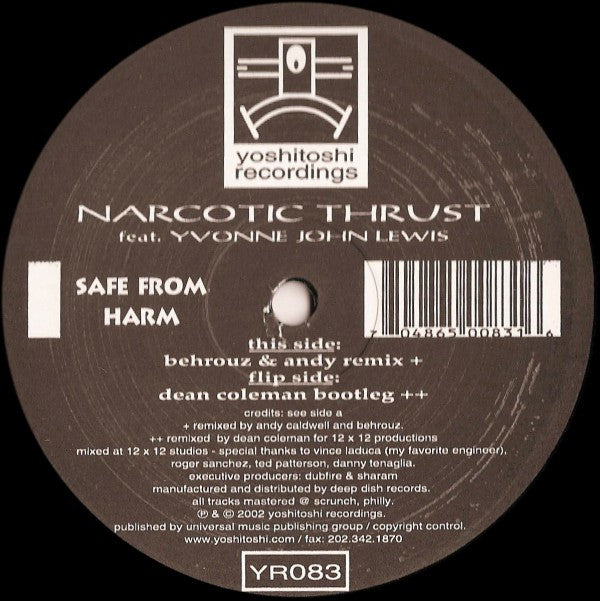 Narcotic Thrust Feat. Yvonne John Lewis* : Safe From Harm (2x12")