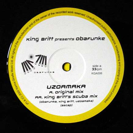 King Britt Presents Obafunke* : Uzoamaka (12")