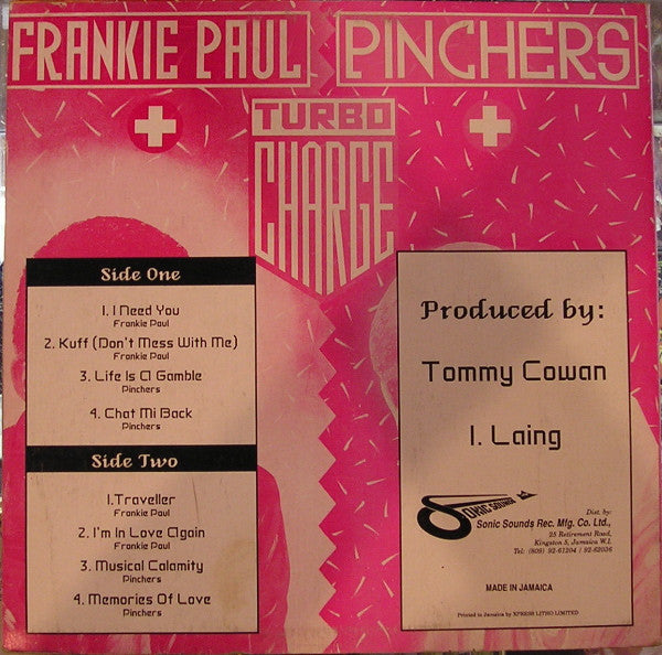 Frankie Paul + Pinchers : Turbo Charge (LP, Album)