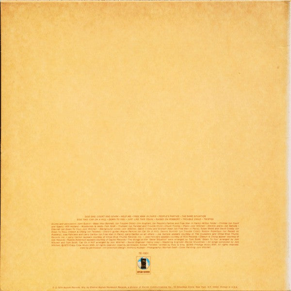 Joni Mitchell : Court And Spark (LP, Album, RE, AR )