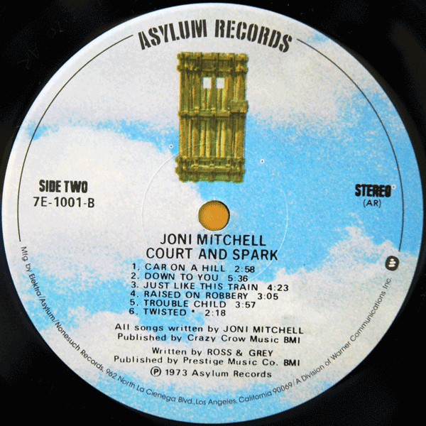 Joni Mitchell : Court And Spark (LP, Album, RE, AR )