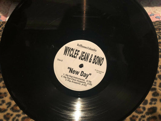 Wyclef Jean & Bono : New Day (12", Promo)