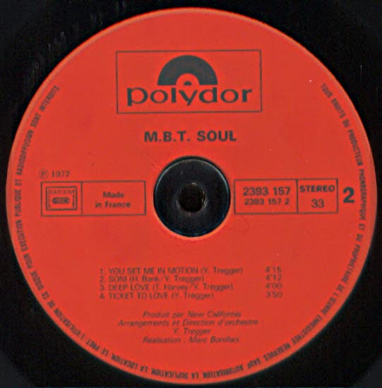 M.B.T. Soul : Chase! (LP, Album)