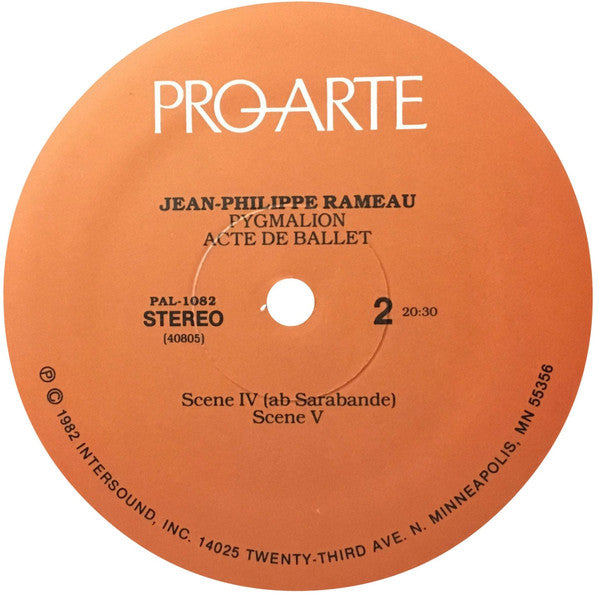Jean-Philippe Rameau : La Petite Bande - Gustav Leonhardt : Pygmalion (LP, Album)