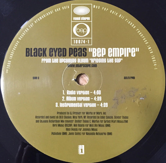 Black Eyed Peas - BEP Empire / Get Original vinyl record, 12" (Near Mint (NM or M-)) | Lulo Records