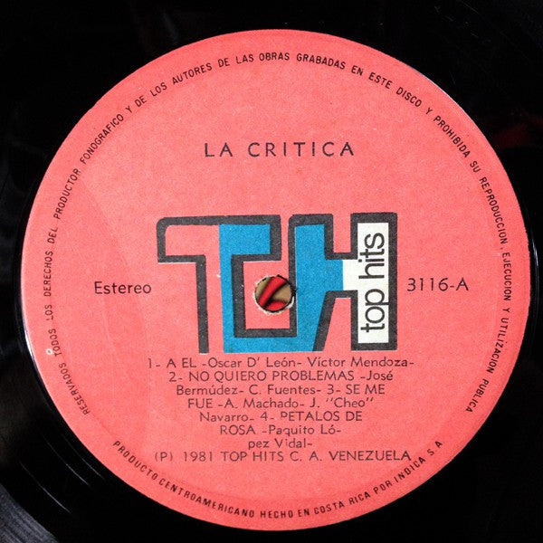 Oscar D'Leon* Presenta... La Critica : La Critica (LP, Album)