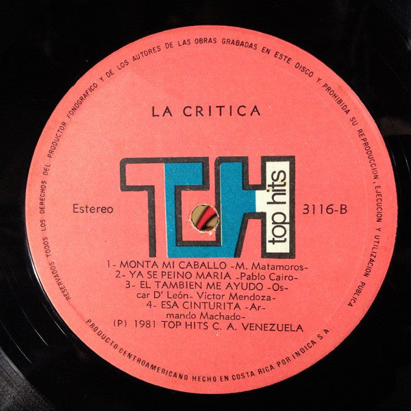 Oscar D'Leon* Presenta... La Critica : La Critica (LP, Album)