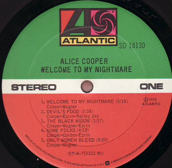 Alice Cooper (2) : Welcome To My Nightmare (LP, Album, PRC)