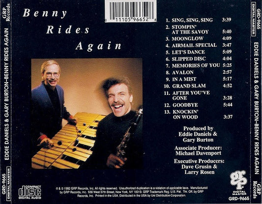 Eddie Daniels And Gary Burton - Benny Rides Again vinyl record, CD (Mint (M)) | Lulo Records