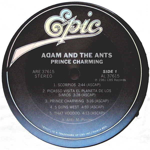 Adam And The Ants : Prince Charming (LP, Album, Pit)