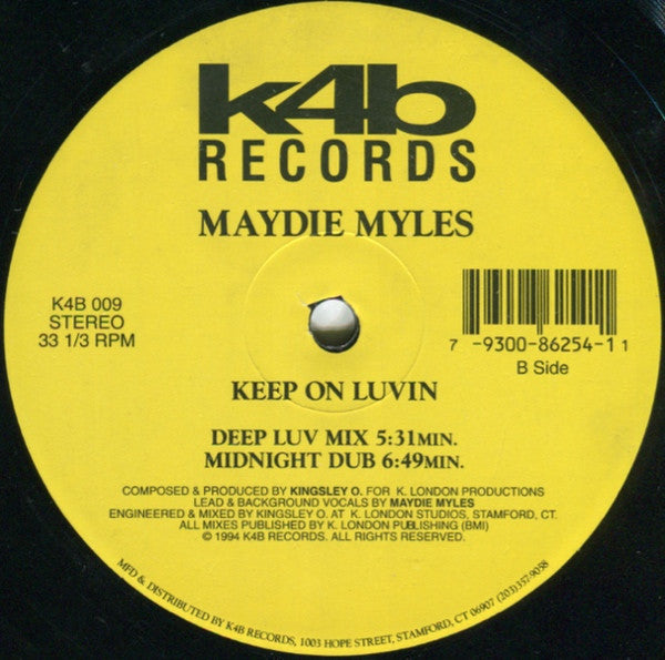 Maydie Myles : Keep On Luvin (12")