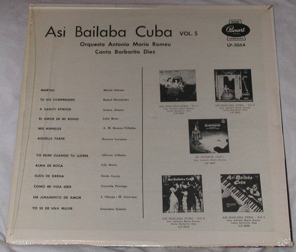 Orquesta Antonio Maria Romeu / Barbarito Diez : Asi Bailaba Cuba Vol. 5 (LP, Album)