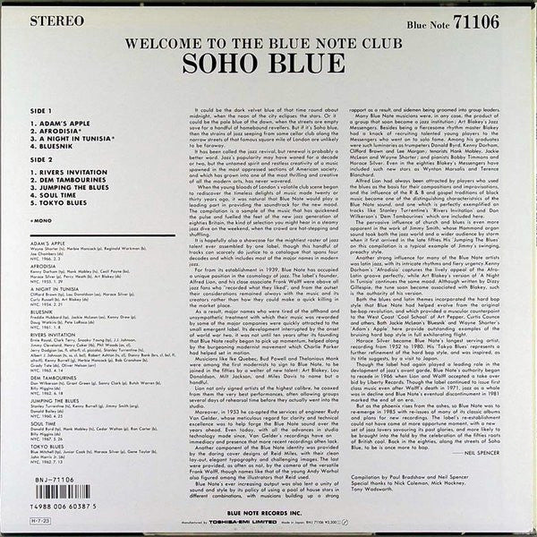 Various : Soho Blue - Welcome To The Blue Note Club (LP, Comp, Mono)