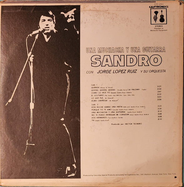 Sandro (25) : Una Muchacha Y Una Guitarra (LP, Album)