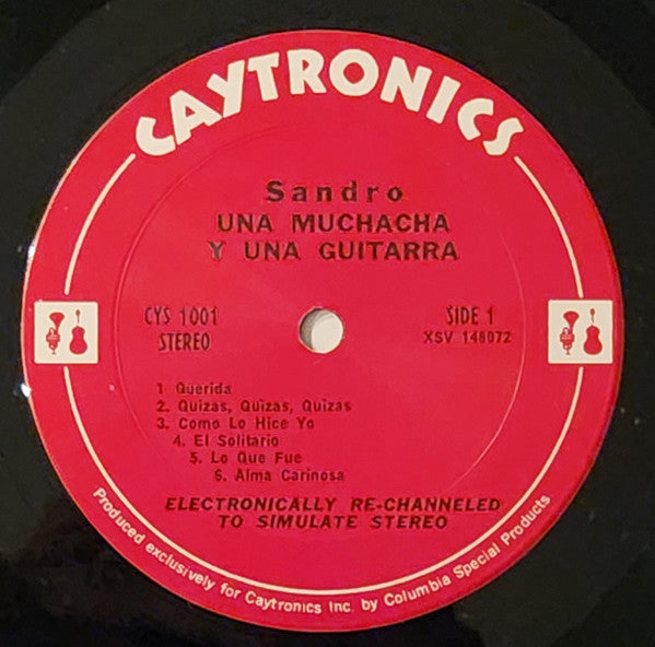 Sandro (25) : Una Muchacha Y Una Guitarra (LP, Album)