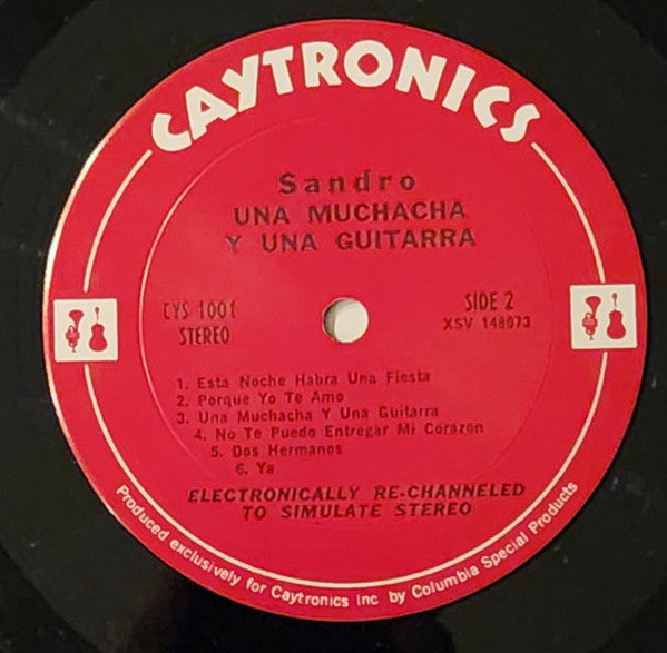Sandro (25) : Una Muchacha Y Una Guitarra (LP, Album)