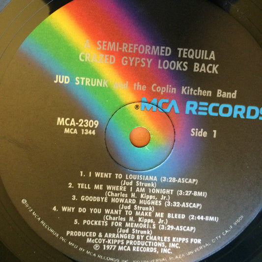 Jud Strunk - A Semi-Reformed Tequila Crazed Gypsy Looks Back vinyl record, LP (Near Mint (NM or M-)) | Lulo Records