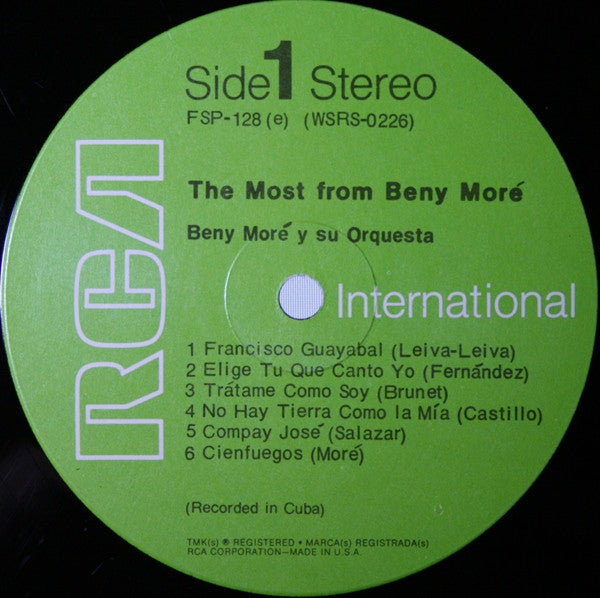 Beny Moré : The Most From Beny Moré (LP, Comp, RE)