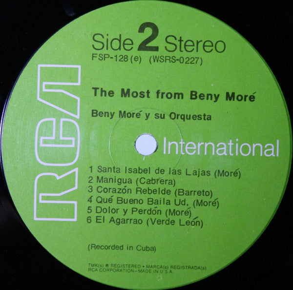 Beny Moré : The Most From Beny Moré (LP, Comp, RE)