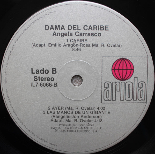 Angela Carrasco : Dama Del Caribe (LP, Album)