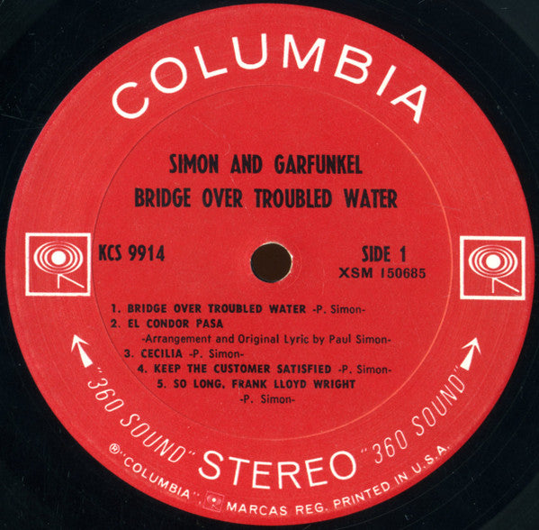 Simon & Garfunkel : Bridge Over Troubled Water (LP, Album, San)