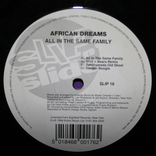 The African Dream : All In The Same Family (12", Single)