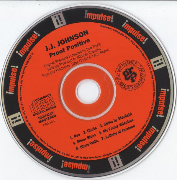 J.J. Johnson : Proof Positive (CD, Album, RE, RM)