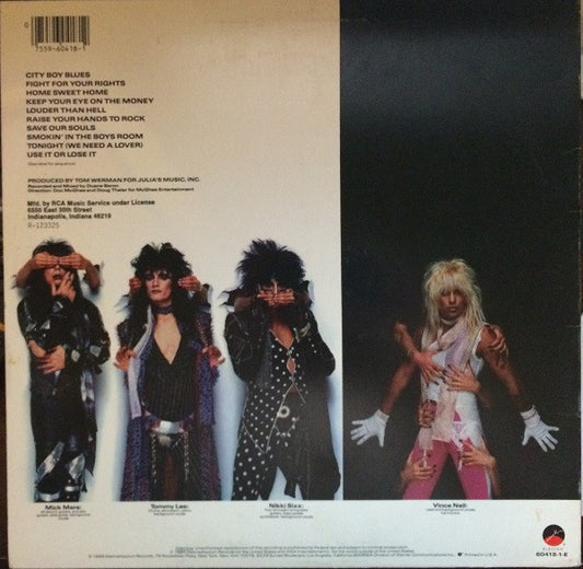 Mötley Crüe : Theatre Of Pain (LP, Album, Club)