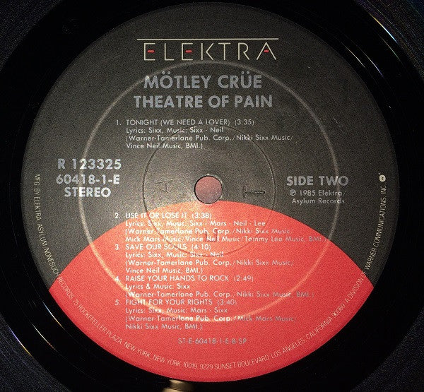 Mötley Crüe : Theatre Of Pain (LP, Album, Club)