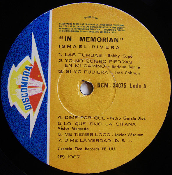 Ismael Rivera : In Memorian (LP, Album)