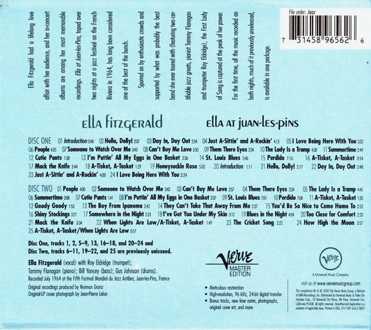 Ella Fitzgerald - Ella At Juan-Les-Pins vinyl record, 2xCD (Near Mint (NM or M-)) | Lulo Records