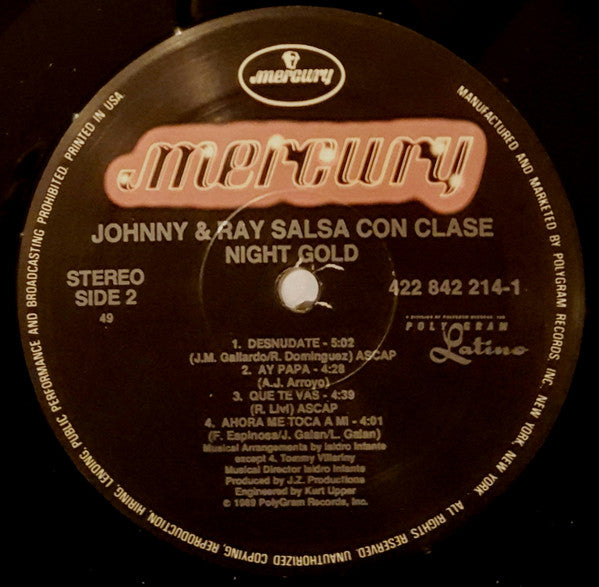 Johnny* & Ray*, Salsa Con Clase : Night Gold (LP, Album)