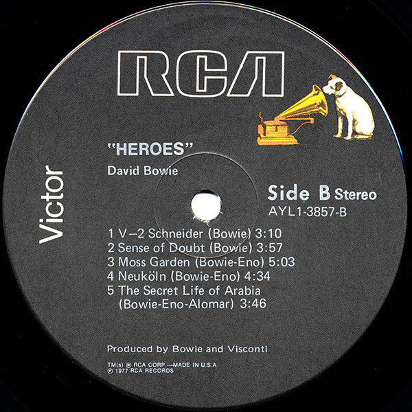 David Bowie : "Heroes" (LP, Album, RE, Ind)