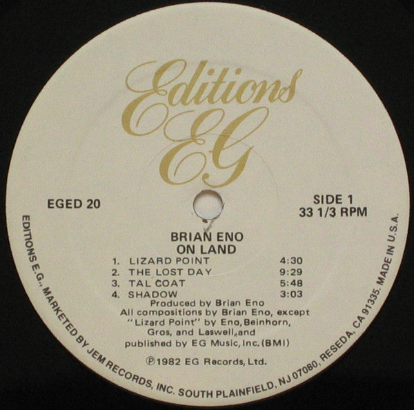 Brian Eno : Ambient 4 (On Land) (LP, Album)