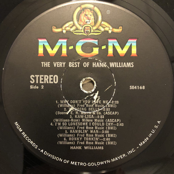 Hank Williams : The Very Best Of Hank Williams (LP, Comp)